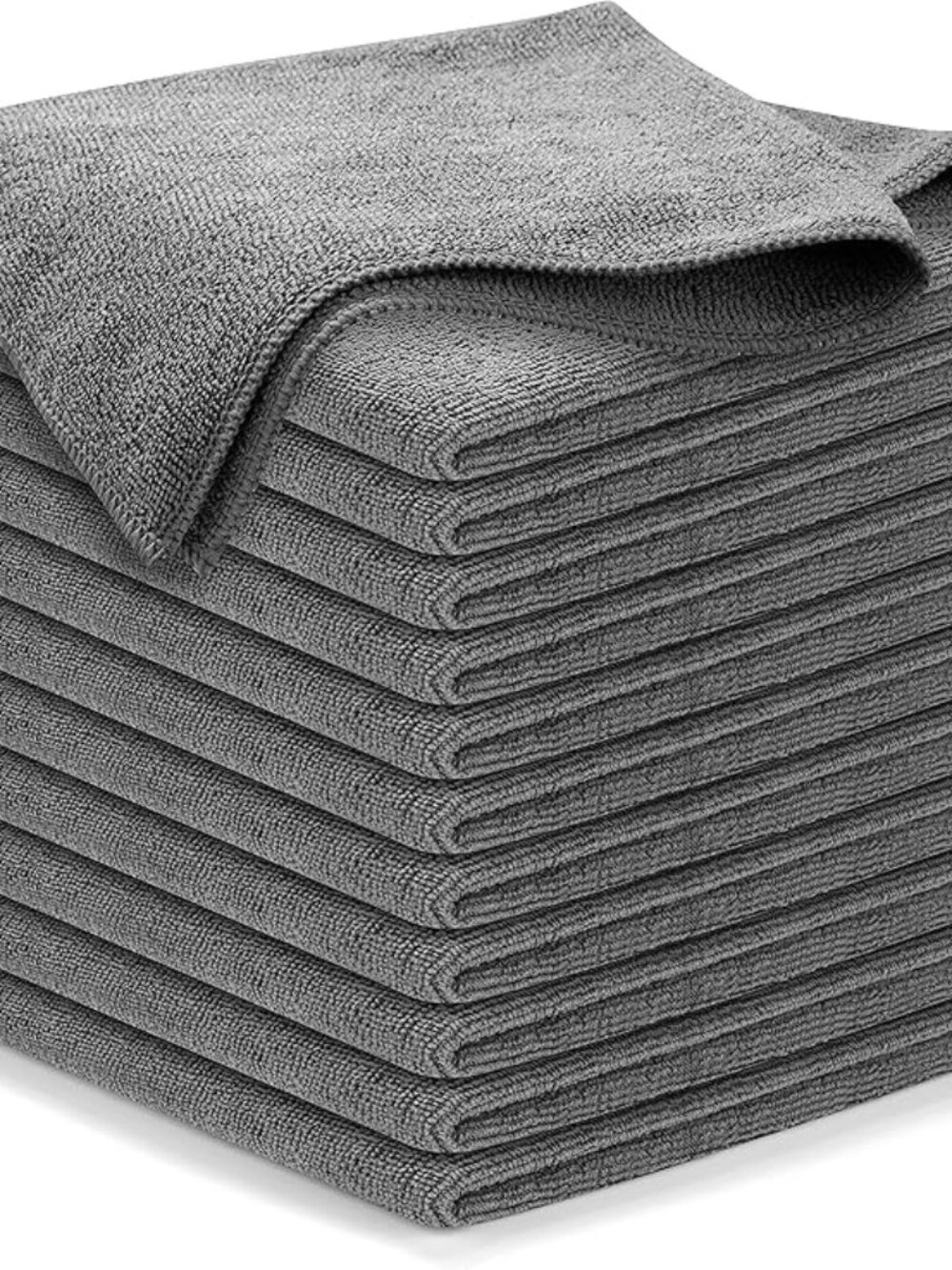 Microfiber Cleaning Cloth Grey -‎ 12 Pcs (12.5"x12.5")